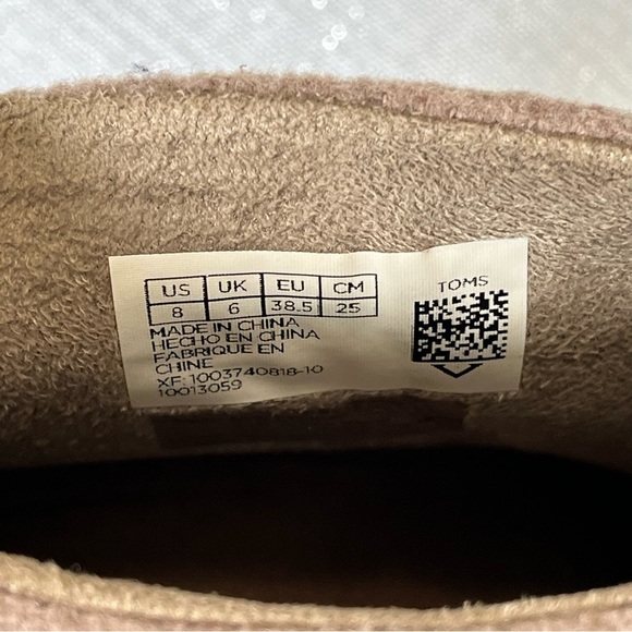 TOMS LACY BOOTIE Leather Wool Women’s Size 8 Casual Neutral Fall Winter - Picture 7 of 9